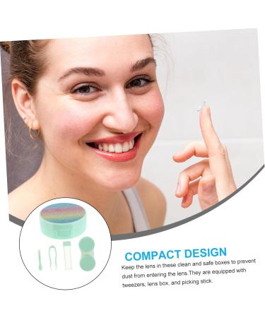 Buy Gleavi Transparent Container and Glasses Frames Set - Portable Travel Organizer Box - Small Green Plastic Storage (7.5x7.5x2.8cm) - International Shipping Available - Buy Online on GoSupps.com