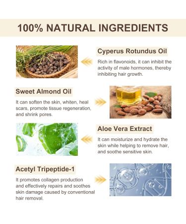 Cyperus Rotundus Oil Cyperus Rotundus Oil for Hair Removal Natural for Reducing Body Hair Growth Smooth Skin & Moisturizing Suitable for All Skin Types - 1Pc*2.02oz - Buy Online on GoSupps.com