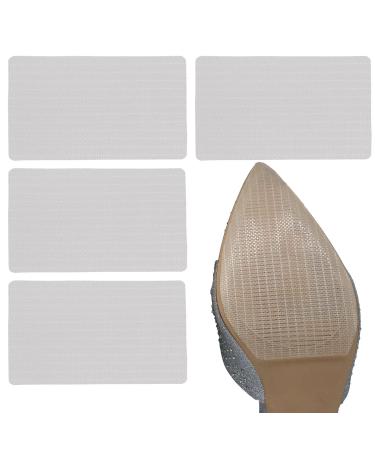 Shoe Sole Protectors Shoe Bottom Grip Pads Non-Slip Shoe Sole Pads Shoe Bottom Protector Shoes Cushion for High-Heels Leather Shoes on-Slip Shoes Cover Bottoms for Women (Clear 4pcs)