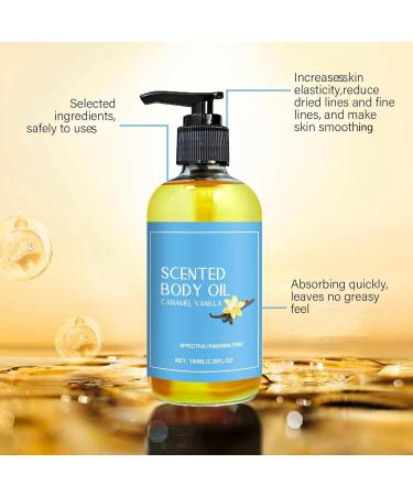 JIAOY Orena Body Oil Caramel Vanilla caramel vanilla body oil skin oil with natural scents allround caring and moisturizing brightening skin oil vanilla body oil for everyone 2 pieces - Buy Online on GoSupps.com