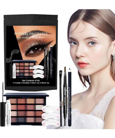 Eyeshadow Eye Liner Eye Makeup Set | Portable Makeup Kit with Eyeshadow Eye Liner & Mascara | Eye Liner Mascara Eyeshadow Palette/Set for Women Eye Makeup - Buy Online on GoSupps.com