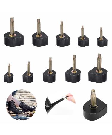 10 Pairs High Heel Tips Replacement Kit U Shaped Heel Cap Cover Shoe Replacement High Heel Caps Protectors Heels Tips Replacement Dowels for High Heel Shoes 10 Pairs Black