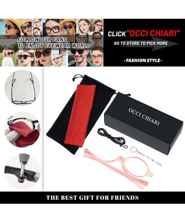 OCCI CHIARI Pink Eye Makeup Reading Glasses for Women | Magnifying Eyewear | Rotatable Cosmetic Eyeglasses 2.00 - International Shipping Available - Buy Online on GoSupps.com