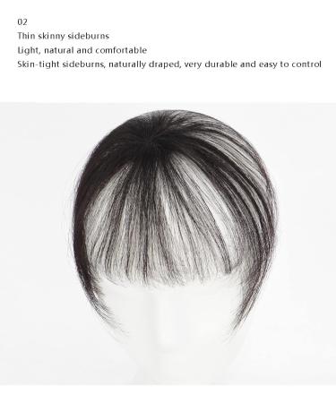 Women 3D Air Bangs Human Hair Clip on Bangs Topper Top Remy Hair Extension Invisible Seamless Thin Neat on The Temples Fringe Striaght One Piece Hairpiece Accessorie/904 - Buy Online on GoSupps.com