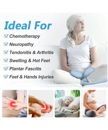 RelaxCoo Cold Therapy Gloves & Socks for Chemotherapy Neuropathy - Hand & Foot Ice Pack Wrap for Pain Relief - S/M Size - Buy Online on GoSupps.com
