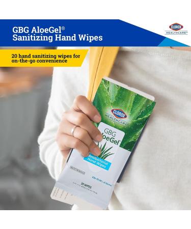 Clorox Healthcare Hand Sanitizing Wipes 20ct Pouch | Alcohol Based with Aloe | Kills 99.99% of Germs - Buy Online on GoSupps.com