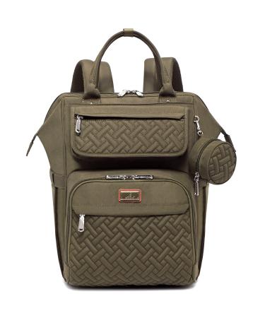 Babbleroo diaper bag Backpack Multifunctional large diaper backpack baby bag with diaper pad & stroller belt & pacifier bag Armegr n