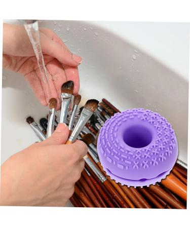 DRESSOOS Cleanser Brush Silica Gel Heating Cleaner Purple Makeup Brush Cleaner 8.3x8.3cm Purple - Buy Online on GoSupps.com
