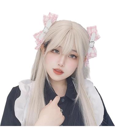 amangul 1pair Bowknot Heart Hair Clip Japanese JK Style Hairpin for Woman Girls Taking Photo Ponytail Bangs n Slip Hairpin(Pink) - Buy Online on GoSupps.com