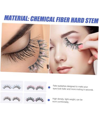 FRCOLOR 4 Pairs Sequin False Eyelashes Segmented False Eyelashes Sequins Fake Lash Natural False Soft Thick Lashes Artificial Eyelashes Handmade Eye Lashes Cosplay Decorate Chemical Fiber - Buy Online on GoSupps.com