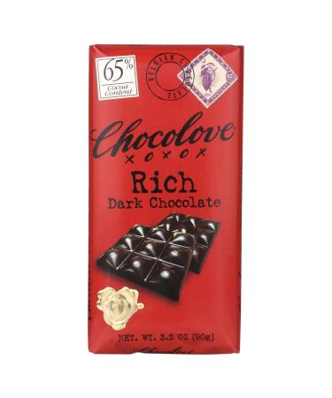 Chocolove Rich Dark Chocolate 65% Cocoa 3.2 oz (90 g) - Buy Online on GoSupps.com
