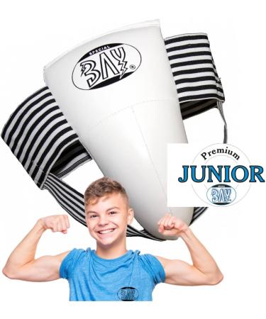 Buy High-Quality Bay Children Twin Tief Protection - XS Black Leather PU Suspensorium for Men & Youth | Kickboxing Karate & Martial Arts Protection - Buy Online on GoSupps.com