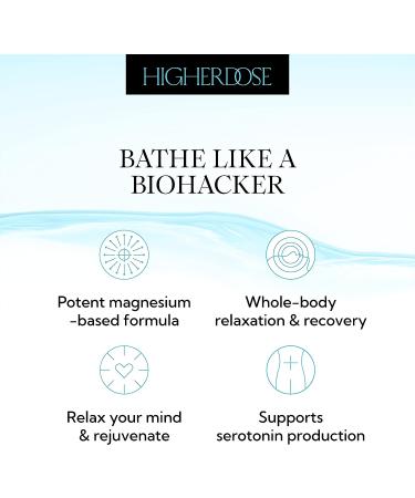 HigherDOSE Serotonin Bath Salt Soak 32 oz with Magnesium, Essential Oils & Apple Cider Vinegar - Support Serotonin Levels & Nervous System - Buy Online on GoSupps.com