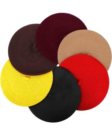 Anteer Wool Beret Hats 6-Piece Set - French Style Beanie Caps for Women and Girls - Buy Online on GoSupps.com