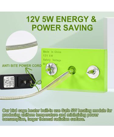 GIFANK Bird Heater for Cage | Warmer Stand for Parrots & Small Birds - 12V 3.3 x 6 inches - Buy Online on GoSupps.com