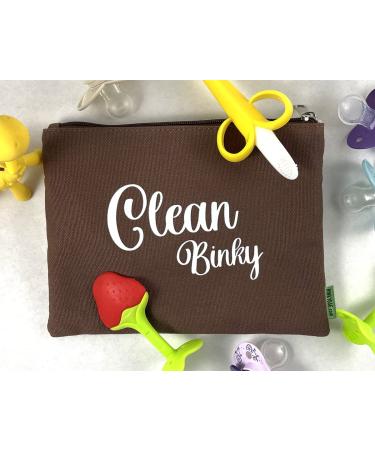 Double Sided Zippered Pacifier Holder & Case for Diaper Bags | Baby Pacifier & Teething Toy Organizer | Clean & Dirty Pouches Included - Buy Online on GoSupps.com