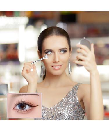 Vjeybv Lower Lash Stamp With Ink & Eyeliner Waterproof Double-ended Bottom Lashes Stamp Eye Makeup Tool Natural Face Look Supplies Bottom EyeLashes Stencil Stamps Brown - Buy Online on GoSupps.com