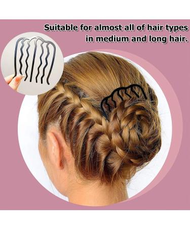 LAPOHI 6 Piece U Shape Hair Combs & Forks Set for Women - Vintage French Twist Hair Accessories - Buy Online on GoSupps.com
