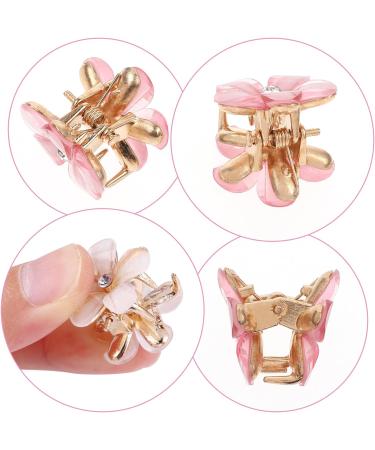 cobee 16PCS Flower Hair Clips Crystal Rhinestone Petal Hair Clip Small Hair Clips Mini Hair Claw Clips Fashion Hair Accessories for Women Girls Birthday and Wedding Party Daily (Beige Pink) - Buy Online on GoSupps.com