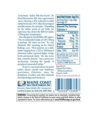Buy Maine Coast Organic Dulse Garlic - 1.5 Ounce | Premium Seaweed Seasoning - Buy Online on GoSupps.com
