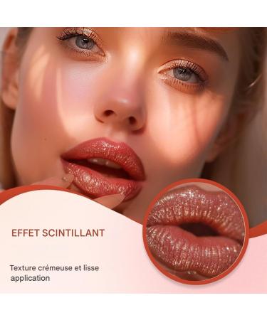  YNPQTDS Long-Lasting Glitter Lipstick Waterproof Long-Lasting Lip Gloss | Long-Lasting Waterproof Glossy Lipstick Makeup for Women Parties and Weddings - Buy Online on GoSupps.com