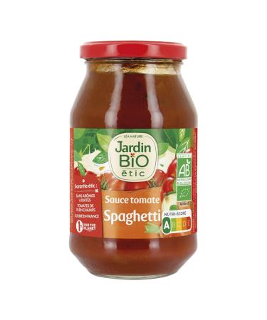 Jardin BiO tic Jardin BiO tic - Organic Spaghetti Tomato Sauce - Field-Grown Tomatoes - Certified Organic AB - No Added Flavorings - Prepared in France - 510g