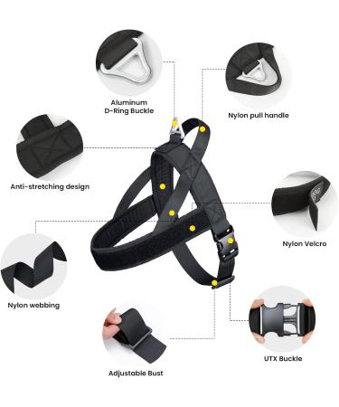 Elite Spanker Tactical Dog Vest - Adjustable Nylon Pet Dish for Small Medium Large Dogs (Black XS) | International Shipping Available - Buy Online on GoSupps.com