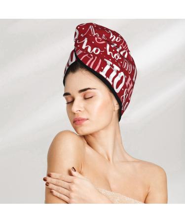 Funny Christmas Hair Towel Wrap | Quick Drying Turban with Button - Perfect Gift - Buy Online on GoSupps.com