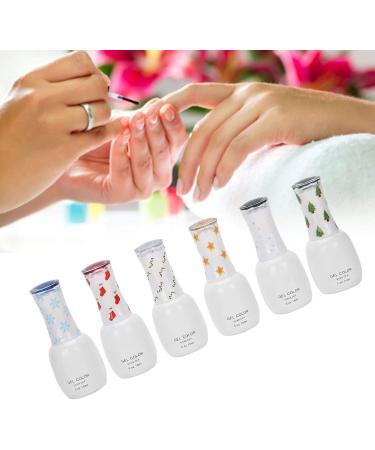 Glitter Soak Off Gel Nail Art Tool 6 Colors Nail Art UV Gel Manicure Polish Gift Set Non-Toxic Safe for Nails Eye-Catching Colors Lightweight & Portable Holographic Laser - Buy Online on GoSupps.com