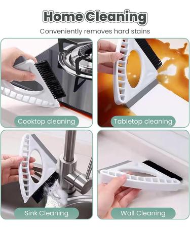 ROCKIA Window Cleaner Tool - 3-in-1 Window Track Cleaner Multifunctional | Cleaning Brush Set with Hangable Design for Kitchen Bathroom - Buy Online on GoSupps.com
