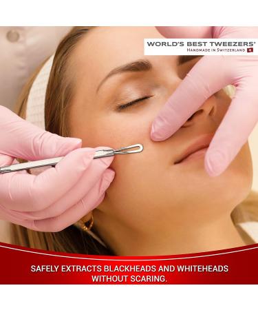 Japanese Stainless Steel Double Ended Blemish Extractor Tool for Pimple and Acne Removal - Buy Online on GoSupps.com