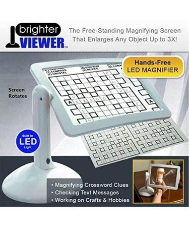 Lightweight Magnifying Glass Desktop 3X Zoom Magnifier with 2 Led Lights Rotating 360 Degrees with L Bracket Used for Reading Crafts Watch Repair/2Cps Lofty Ambition - Buy Online on GoSupps.com