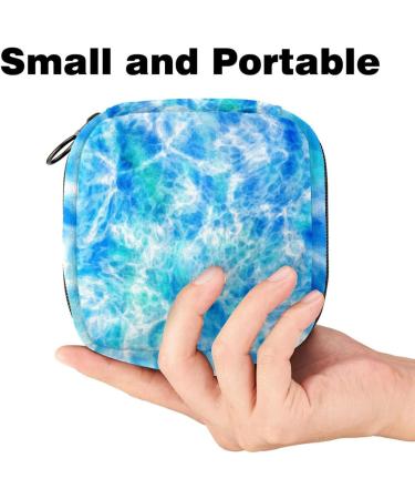 MUOOUM Menstrual Pad Bag Zipper Sanitary Napkin Bag for Women Girls - Blue Tie Dye (Pack of 5) - Buy Online on GoSupps.com