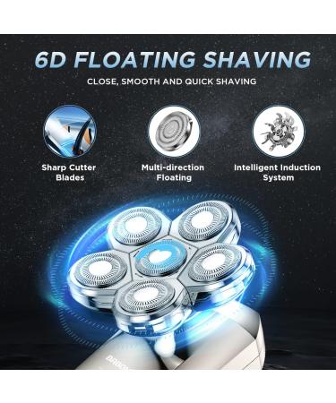 BABONIR Head Shaver for Bald Men | 6D Floating Razor | LED Display | IPX7 Waterproof | 6-in-1 Grooming Kit | Wet/Dry | Beard Trimmer | Fathers Gift - Buy Online on GoSupps.com