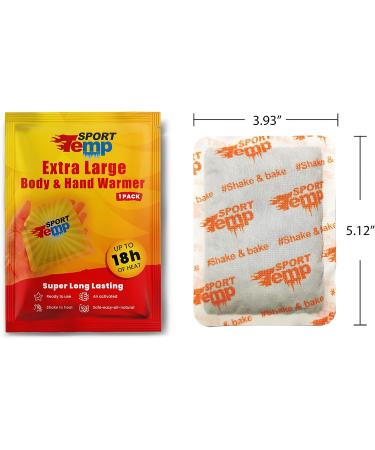 Super Long Lasting Large Hand & Body Warmers - Up to 18 Hours Heat - Natural & Odorless - 45 Pack - Buy Online on GoSupps.com