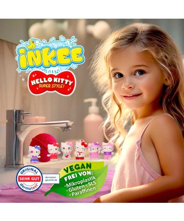 INKEE Hello Kitty 5 x Bath Bombs for Kids with Surprise 5 x Hello Kitty Figures to Collect 5 x 80g Bath Balls with Watermelon - Buy Online on GoSupps.com