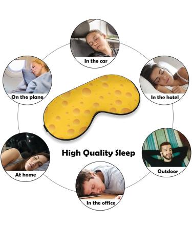 Buy Yellow Cheese Sleep Mask for Women - Adjustable Eye Shades with Elastic Strap for Better Sleep - Buy Online on GoSupps.com