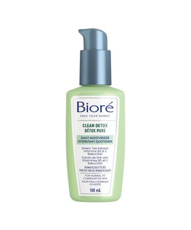 Biore Clean Detox Moisturizer for Normal to Combination Skin 100mL Moisturizer 100 ml (Pack of 1)
