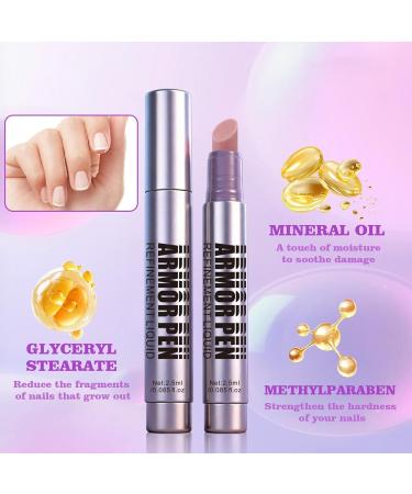 Stylo de renforcement des ongles - 2 5 ml pour paississement et restauration de la brillance huile de soin pour ongles cassants de mains et pieds convient aux femmes hommes g s maison voyage salle - Buy Online on GoSupps.com