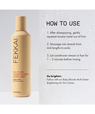 Fekkai Baby Blonde Conditioner - 8.5 oz | Hydrating Vegan Cruelty-Free | Salon-Grade Brightening & Boosting Formula - Buy Online on GoSupps.com