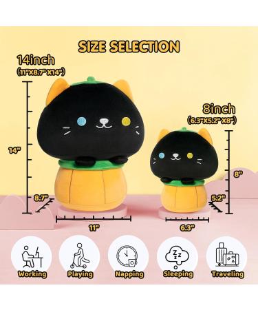 Mewaii 8 Soft Pumpkin Cat Mushroom Pillow Stuffed Animal Plush - Cuddly Cat Toy for Kids (8 Inch) - Buy Online on GoSupps.com