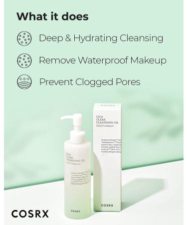 COSRX Pure Fit Cica Cleansing Oil 6.76 fl. oz | Purifying Lightweight Oil with CICA-7 Complex for Sensitive Skin - Buy Online on GoSupps.com
