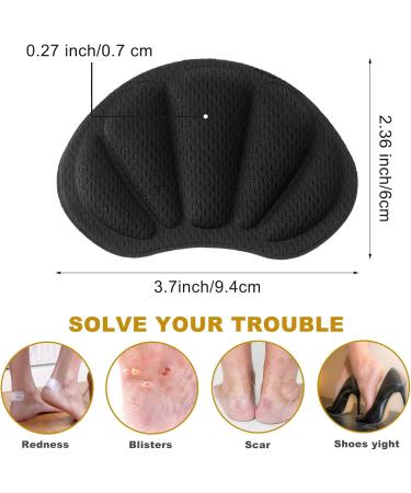 Wllhyf Heel Cushions for Women's & Men's Shoes | Reusable Self-Adhesive Heel Protectors - Soft Comfortable Fit for Oversized Shoes (Black) - Buy Online on GoSupps.com
