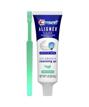 Crest Aligner Care Clean & Clarify Kit - Brush & 1.6 oz Cleansing Gel for Aligners, Retainers, Mouthguards - Buy Online on GoSupps.com