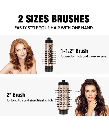 DAILYLIFE Rotating Hair Dryer Brush | Professional 2-in-1 Ionic Blow Dryer & Volumizer | International Shipping Available - Buy Online on GoSupps.com