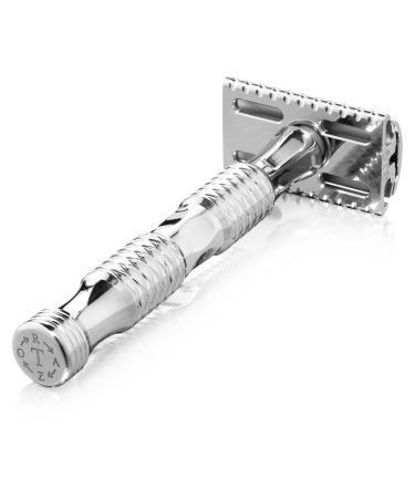 Stainless Steel Double Edged Safety Razor - Luxury American Made Shaving Razor by TIMELESS RAZOR | International Shipping Available - Buy Online on GoSupps.com