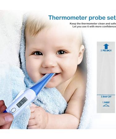 200-Pack Universal Digital Thermometer Covers One-Way Sausage & Electronic Thermometer Covers for Oral Armpit & Rectal Use - Buy Online on GoSupps.com