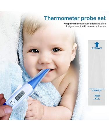 200 Disposable Digital Thermometer Probe Covers - Universal Sleeves for Oral, Armpit, Rectal Electronic Thermometers - Buy Online on GoSupps.com