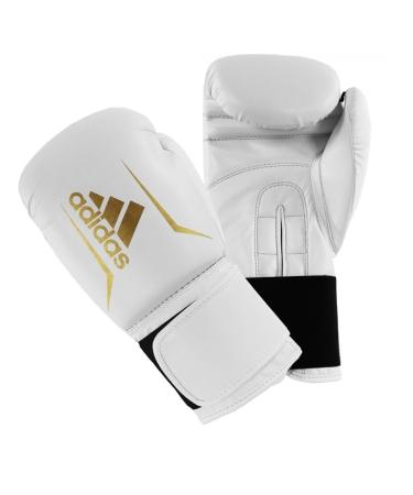 Adidas Boxing Gloves Speed 50 Adults Boxing Gloves Punching Gloves comfortable and durable 14 oz White/Gold