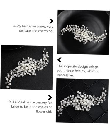 Angoily 1 Pc Hair Comb Women Decorative Hairpin Hairpins Crystal Headpiece Hair Accessory Hair Decorations Clip for Hair Wedding Hair Side Combs Dress Bride Accessories Alloy - Buy Online on GoSupps.com